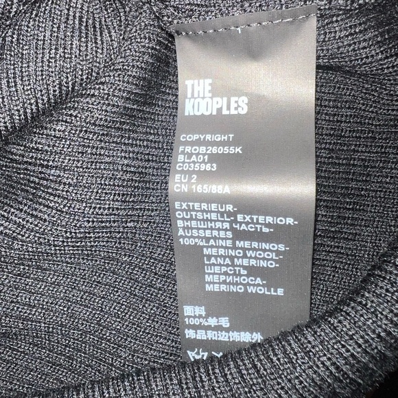 NWT-The Kooples Women's Cutout Knit Wool Mini Dress in Medium - Picture 11 of 14